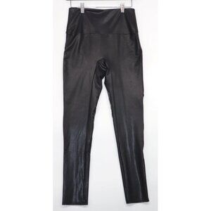 Jane & Bleecker Womens Faux Leather Leggings X-Large Black Nylon & Elastane